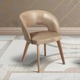 Karol Curved Dining Chair - Leather - Variation Available
