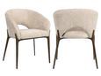 Kenzi Cream Fabric Dining Chair