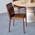 Barnes Dining Chair - Brown Leather