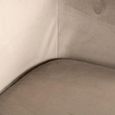 Lisonne Natural Khaki Velvet Fabric Swivel Dining Chair with Brushed Gold Legs