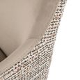 Lisonne Natural Khaki Velvet Fabric Swivel Dining Chair with Brushed Gold Legs
