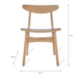 Longcot Dining Chairs Set of 2 Natural