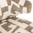 Milly Moss Fabric Graffic Swivel Dining Chair with Black Legs