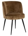 Morton Olive Fabric Dining Chair with Black Legs