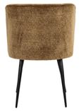 Morton Olive Fabric Dining Chair with Black Legs