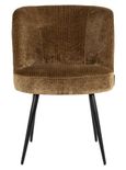 Morton Olive Fabric Dining Chair with Black Legs