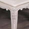 Mahogany and Rattan Back Carved Chair - Off White