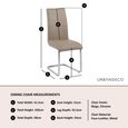 Roma Dining Chair - Beige Faux Leather - Chrome Cantilever Base