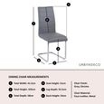 Roma Dining Chair - Grey Faux Leather - Chrome Cantilever Base