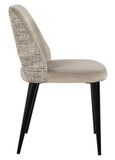 Tabitha Natural Khaki Fabric Dining Chair with Black Legs (Set of 2)