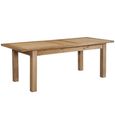 Appleby Extending Dining Set - 4 Seater - 120cm-153cm - Oak - with 4 Arizona Slatted Chairs - Black Faux Leather Seat Pad