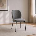 Faro Dining Set - 120cm - 4 Seater - Melamine - Charcoal - 4 Chair
