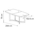 Armonia Italian Silver Birch 8 Seater 200cm Dining Set with Flute Fabric Chair thumbnail 2