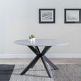 Novara Dining Set - 4 Seater - 130cm - Round - White Ceramic - 4x Lido Dining Chairs - Yellow Fabric - Chrome Legs