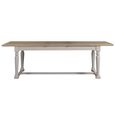 Chateau Extending Dining Set - 200cm-250cm - 8-10 Seater - Grey Painted - Pine - 4 Fabric Chairs - 1 Bench