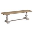 Chateau Extending Dining Set - 200cm-250cm - 8-10 Seater - Grey Painted - Pine - 4 Fabric Chairs - 1 Bench