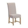 Chateau Dining Set - 120cm - 4 Seater - Round - Pedestal Base - Natural - Rustic Pine - 4 Fabric Chairs