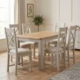 Windermere Painted Butterfly Extending Dining Set - 140cm-180cm - 6-8 Seater - Oyster Grey - Chairs