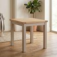 Windermere Painted Flip Top Dining Set - 85cm-170cm - 4-6 Seater - Square - Oyster Grey - Chairs