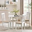 Orwell Dining Set - 90cm - 4 Seater - Round - White - Wood - 4 Chairs