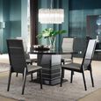 Versilia Round Dining Set - 4 Seater - 160cm - Black - with 4 Chairs