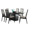 Versilia Extending Dining Set - 6-8 Seater - 160-210cm - Black