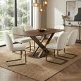 Solara Dining Set - 180cm - 6 Seater - Walnut - 6 Cantilever Chair