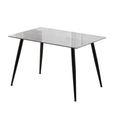 Argenta Dining Set - 120cm - 4 Seater - Grey and Black - Sintered Stone Top - 4 Chair