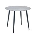 Argenta Dining Set - 90cm - 4 Seater - Round - Grey and Black - Sintered Stone Top - 4 Chair