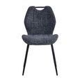 Turin Extending Dining Set - 130cm-160cm - 4-6 Seater - Grey and Black - Sintered Stone Top - 4 Dark Grey Chair