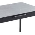 Turin Extending Dining Set - 130cm-160cm - 4-6 Seater - Grey and Black - Sintered Stone Top - 4 Light Grey Chair