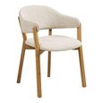 Darwin Extending Dining Set - 180cm-230cm - Natural - 6 Dunkirk Beige Armchairs