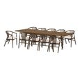 Darwin Extending Dining Set - 240cm-340cm - Dark Brown - 10 Agustin Spindle Back Chairs