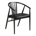 Osaka Oak Extending Dining Set - 120cm-200cm - Round - Slatted Base - Black - 4 Agustin Spindle Back Chairs