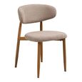 Osaka Oak Extending Dining Set - 120cm-200cm - Round - Slatted Base - Natural - 6 Isola Sand and Natural Chairs