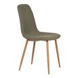 Osaka Oak Extending Dining Set - 120cm-200cm - Round - Slatted Base - Natural - 6 Stockholm Green Fabric Chairs
