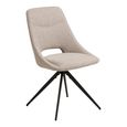 Fondi Dining Set - 240cm - Sand and Brown - 6 Dokka Swivel Chairs