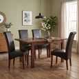 Andorra Butterfly Extending Dining Set - 120cm-165cm - 4-6 Seater - Dark Acacia Wood