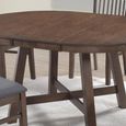 Roseville Dark Oak Extending Dining Set - 155cm-154cm - 4-6 Seater - Oval - 4 Chair