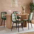 Axel Dining Set - 160cm - 6 Seater - Oval - Fluted - Oak - 4 Chair