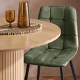 Axel Dining Set - 120cm - 4 Seater - Round - Fluted - Oak - 4 Chair