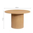 Axel Dining Set - 120cm - 4 Seater - Round - Fluted - Oak - 4 Chair