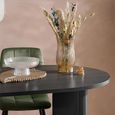 Axel Dining Set - 160cm - 6 Seater - Oval - Fluted - Black - Wood - 2 Chair and 1 Bench