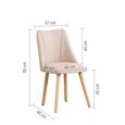 Kylo Oak Dining Set - 120cm - 4 Seater - Round - Slatted Base - 4 Fabric Chair