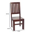 Dakota Dining Set - 120cm - 4 Seater - Dark Mango Wood - 4 Chair