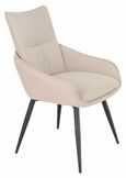 Apollo Extending Dining Set - 6-10 Seater - 160cm-220cm - Grey Ceramic - Ace Swivel Dining Chair - Beige Fabric