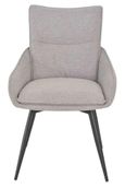 Apollo Extending Dining Set - 6-10 Seater - 160cm-220cm - Grey Ceramic - Ace Swivel Dining Chair - Grey Fabric