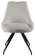 Apollo Extending Dining Set - 6-10 Seater - 160cm-220cm - Grey Ceramic - Arctic Swivel Dining Chair - Cream Velvet Fabric