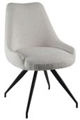 Apollo Extending Dining Set - 6-10 Seater - 160cm-220cm - Grey Ceramic - Arctic Swivel Dining Chair - Cream Velvet Fabric