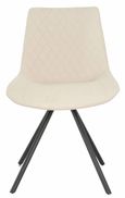 Apollo Extending Dining Set - 6-10 Seater - 160cm-220cm - Grey Ceramic - Boden Swivel Dining Chair - Cream Fabric
